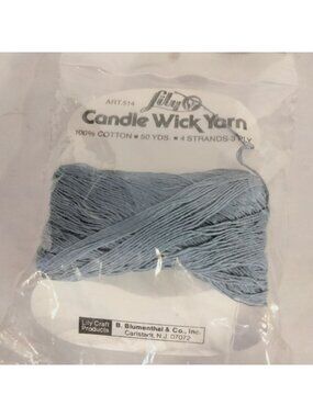Lily Candle Wick Yarn  Cotton 50 Yards Slate Blue 752